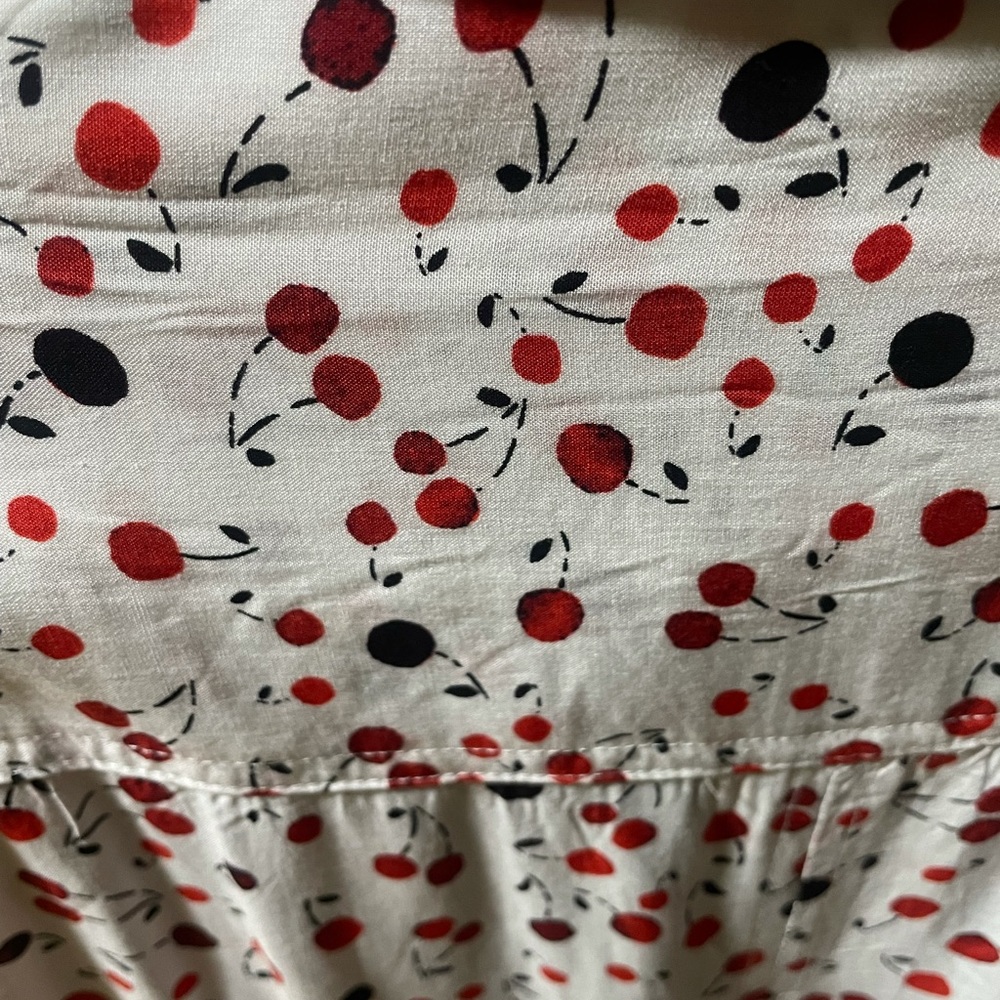 White cherry button down - Picture 4 of 4